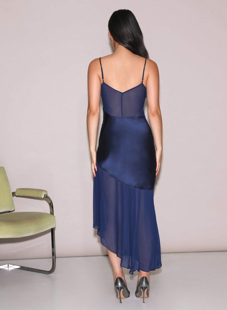 Caspian blue - Chiffon &amp; Satin Slip | Fleur du Mal