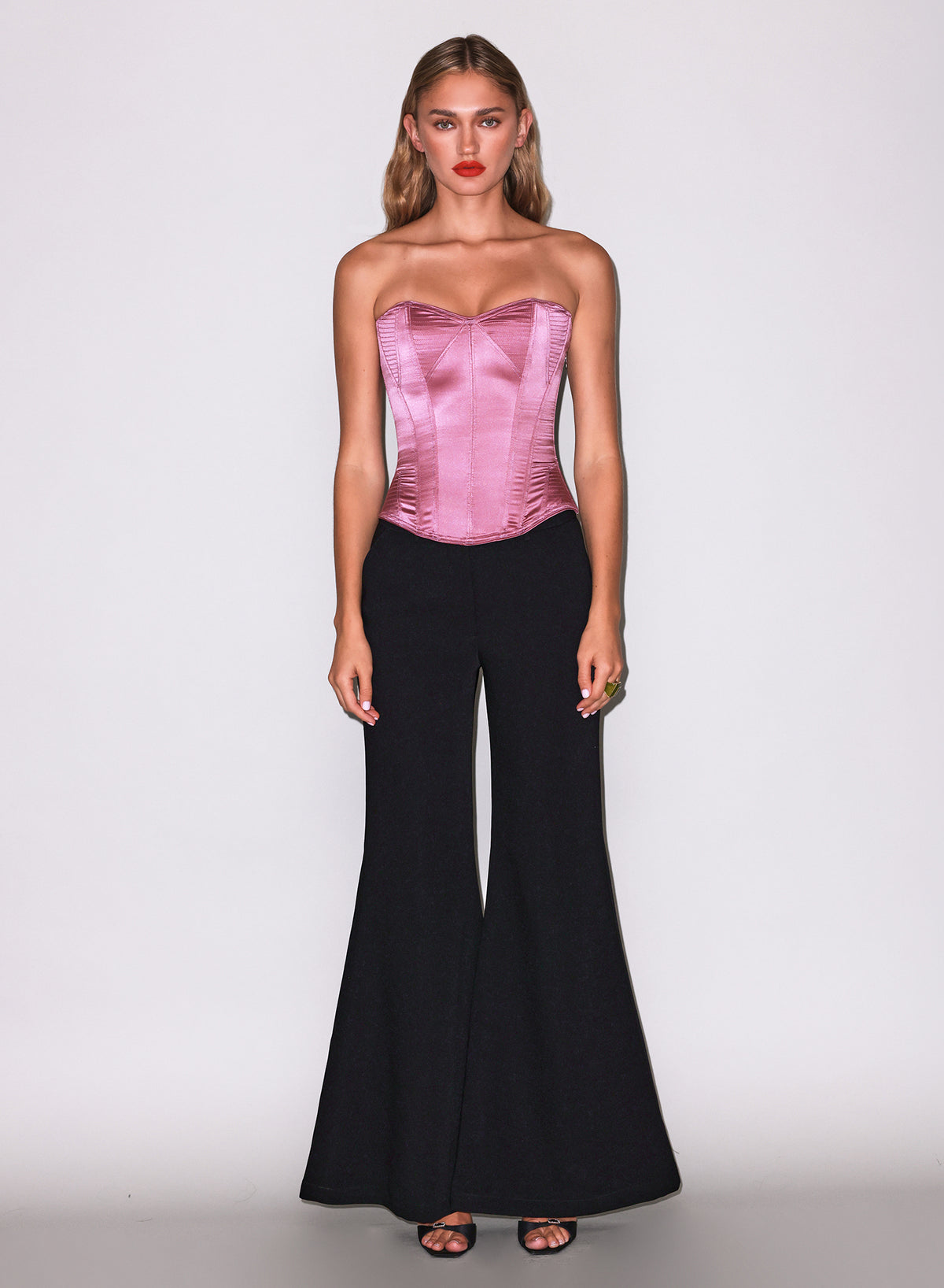 Top Stitch Corset Top-Pink-Fleur du Mal