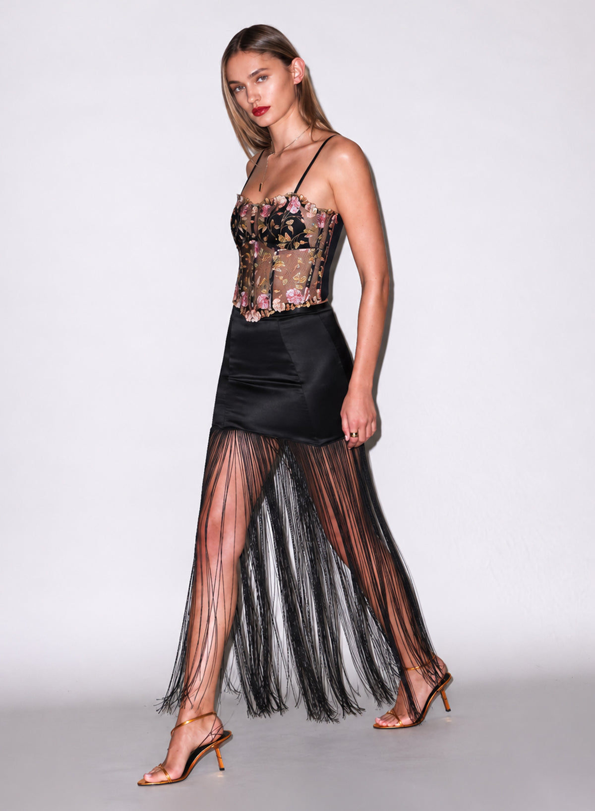 Fringe Skirt-black- Fleur du Mal