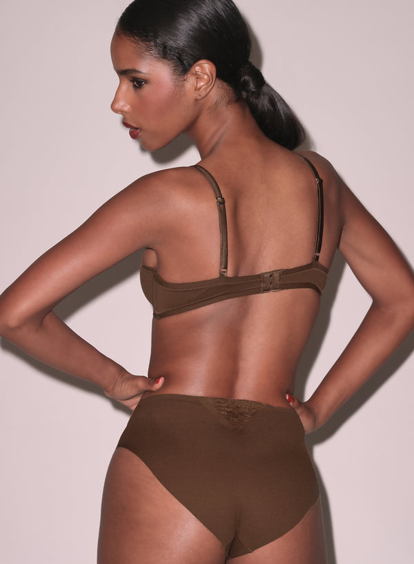 Cocoa - Le Stretch Micro High Waist Brief | Fleur du Mal