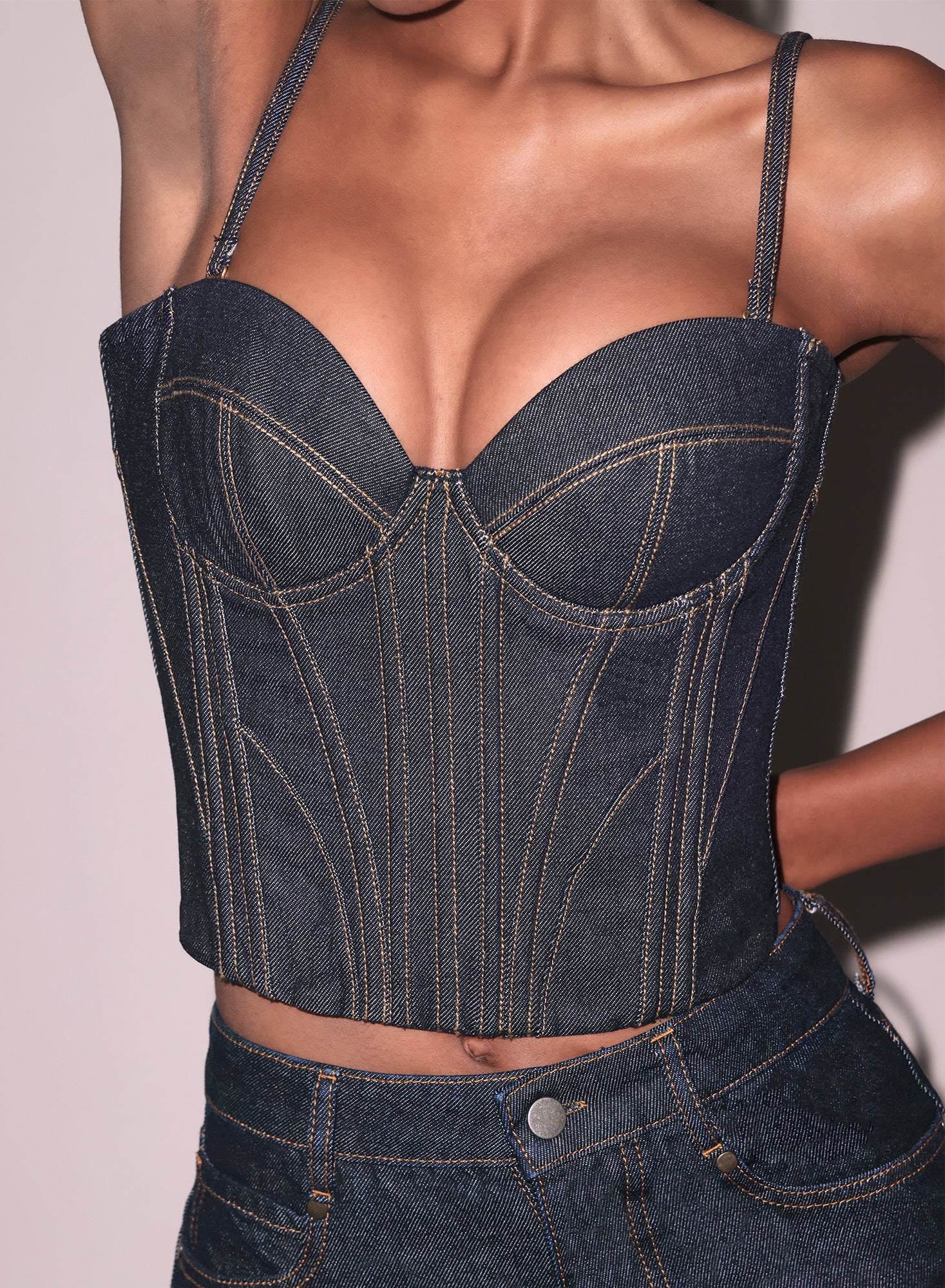 Denim Corset Bustier