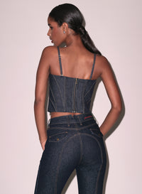 Denim Bustier Top