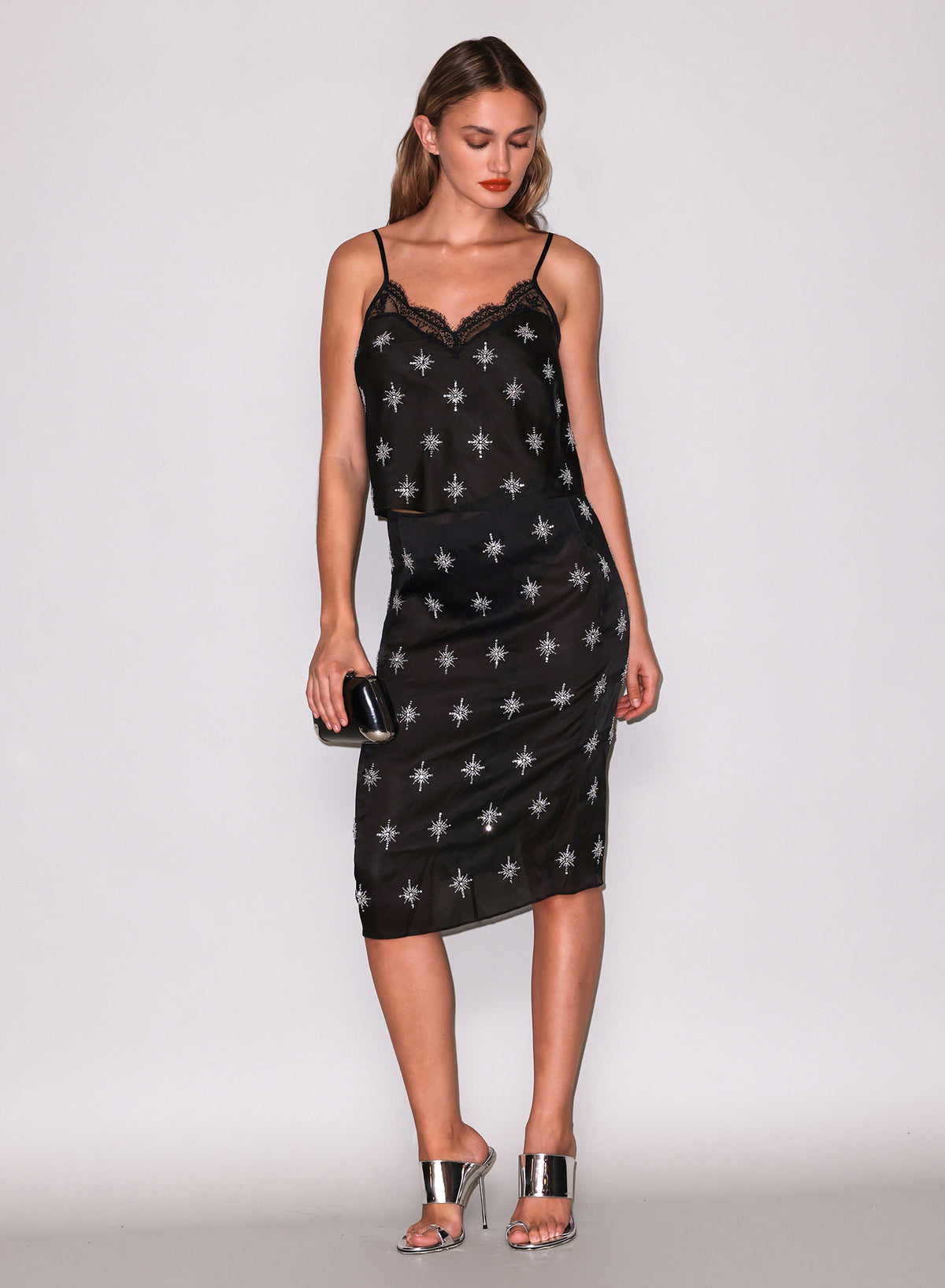 Star Embellished Skirt-Skirt-Fleur du Mal