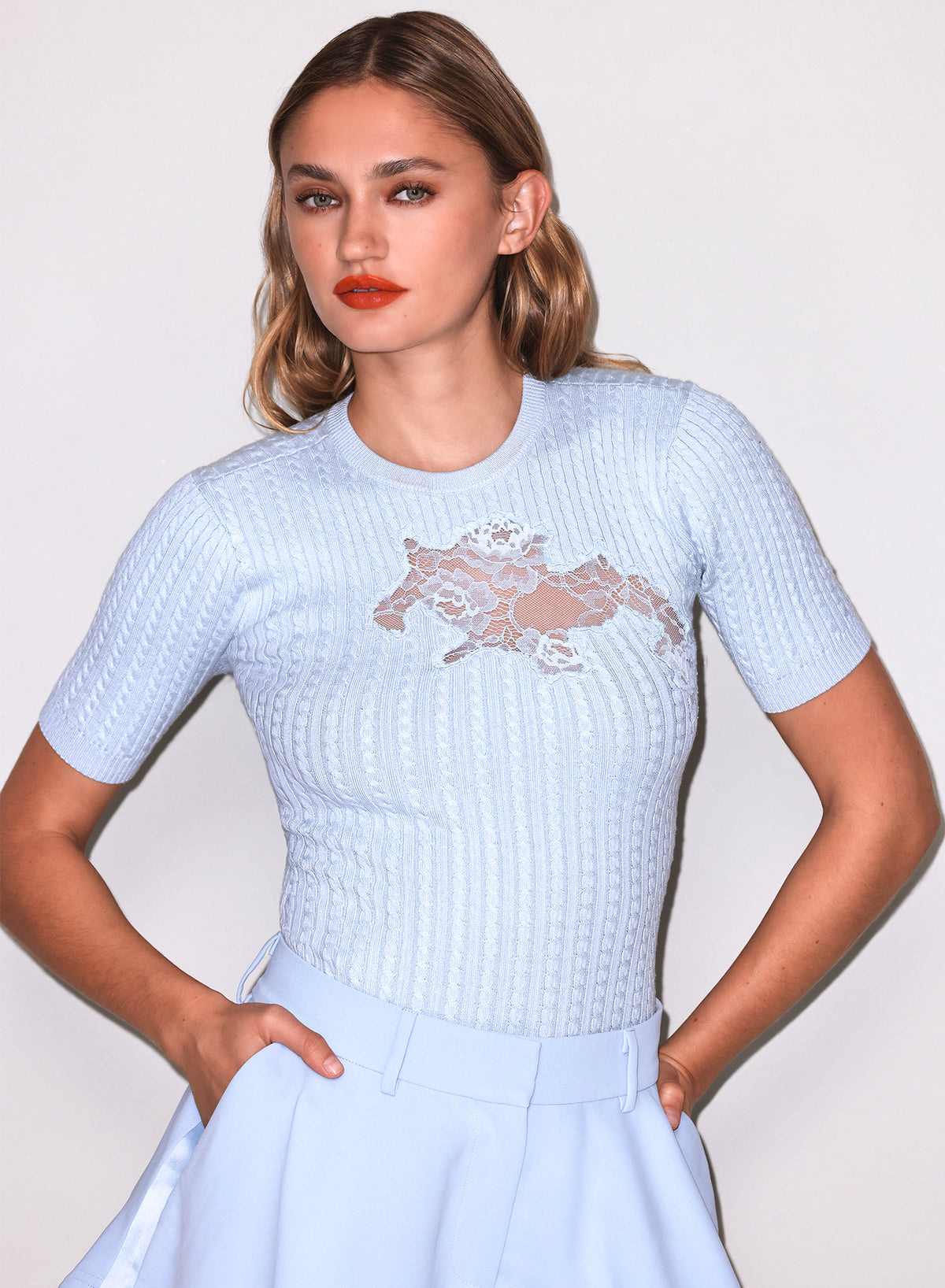 Lace Guipure Knit Bodysuit