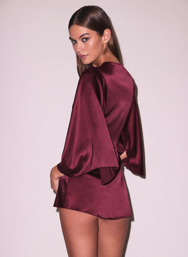 Blood red - Angel Sleeve Robe | Fleur du Mal