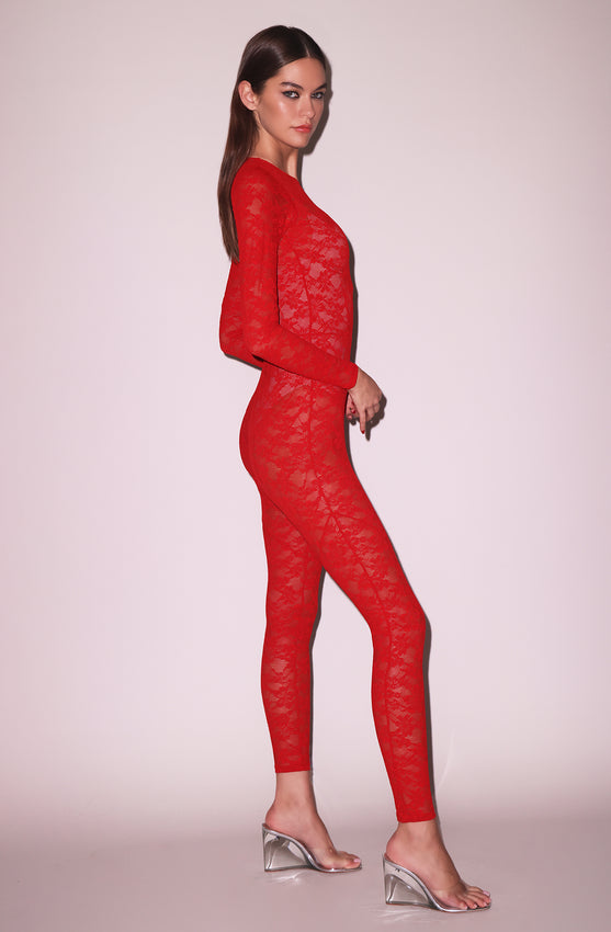 Le Stretch Lace Catsuit