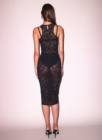 Le Stretch Lace Racer Tank Dress