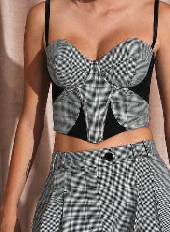 Houndstooth Bustier