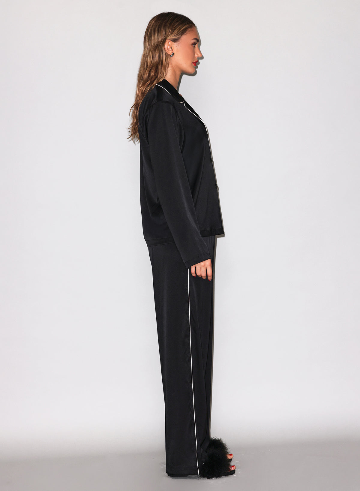 Silk PJ Pant-black-Fleur du Mal