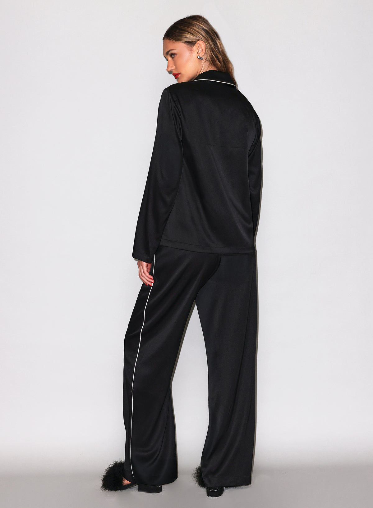 Silk PJ Pant-black-Fleur du Mal
