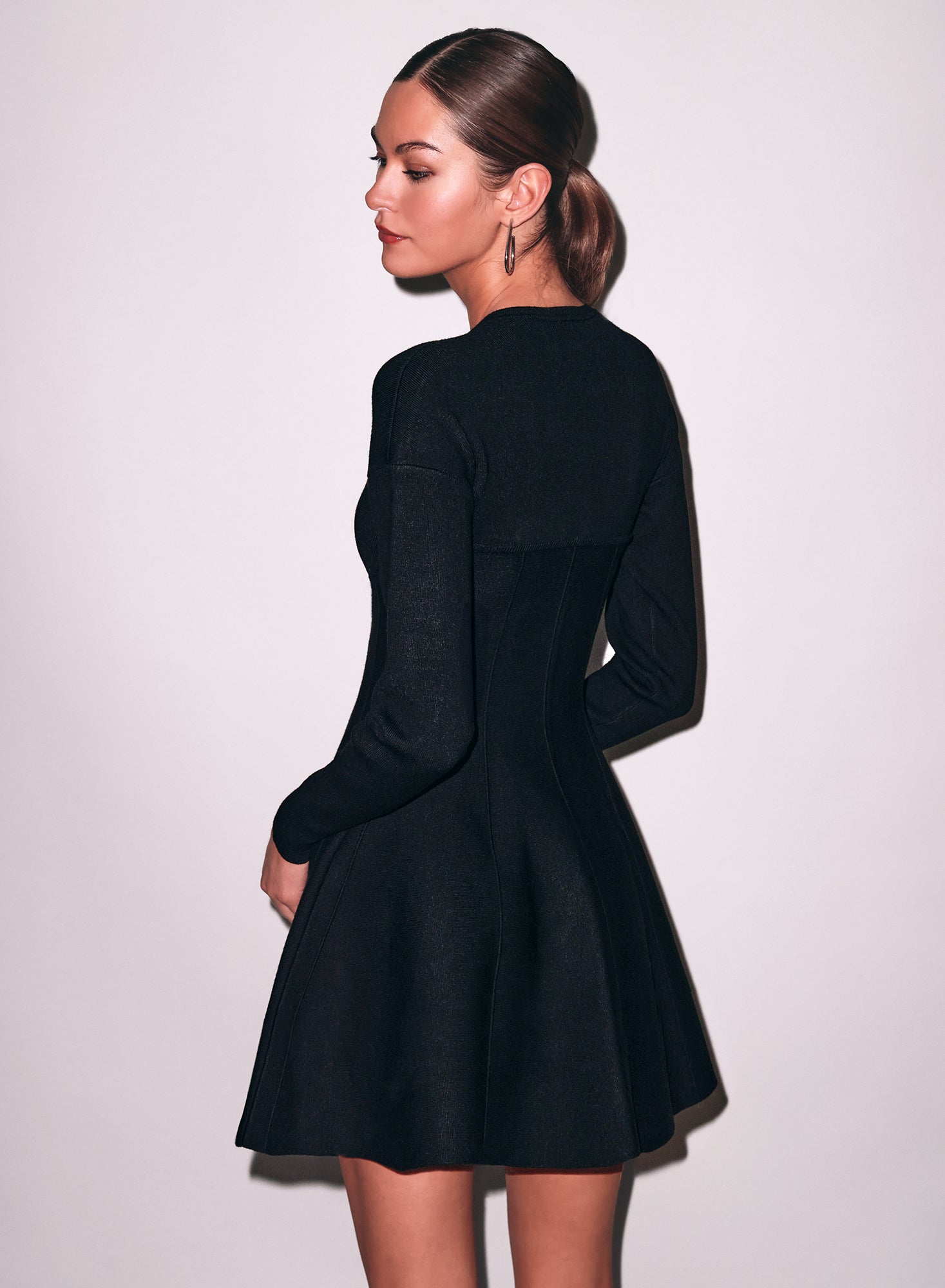 V-Neck Flared Corset Dress
