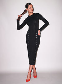 Undo Me Dress in black-fleur du mal-flat