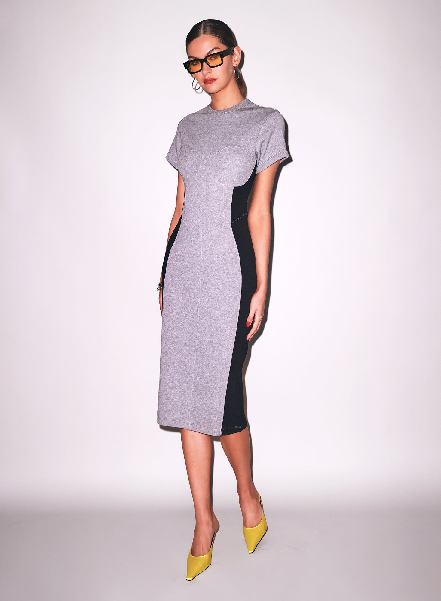 Terry Underbust Midi Dress