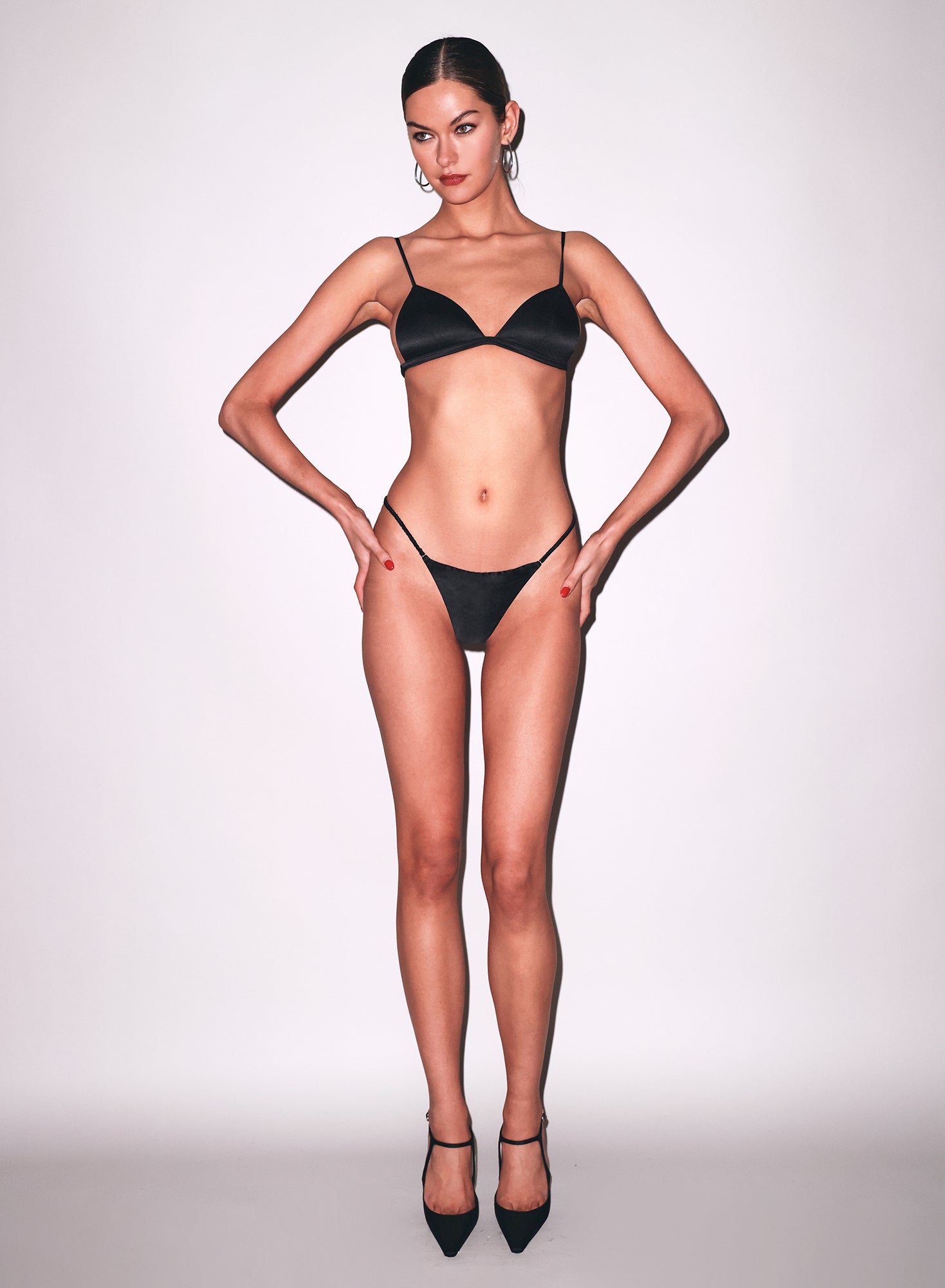 Crystal Luxe V-String-black