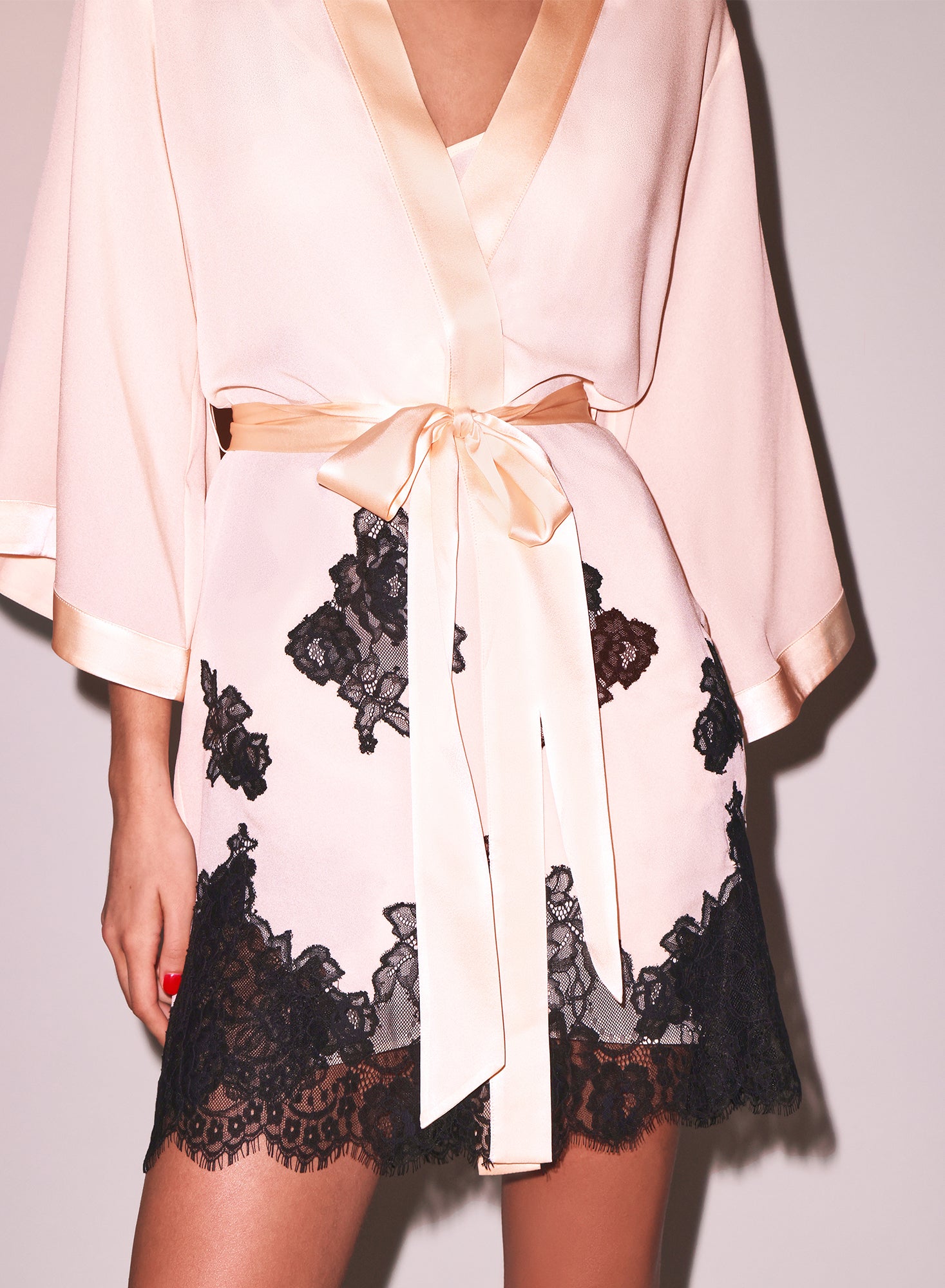 Lace Appliqué Robe