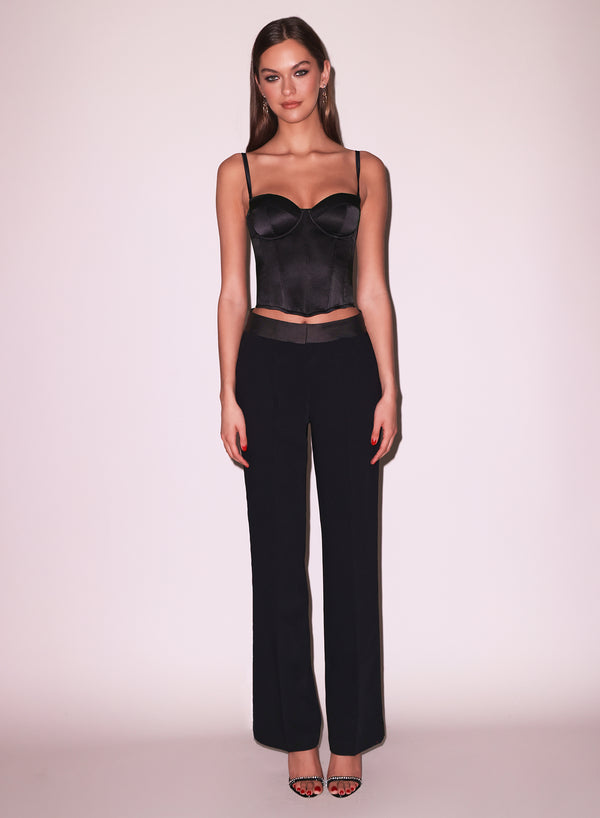 Black - Straight Leg Tux Pant | Fleur du Mal