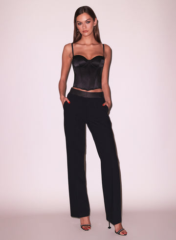 Black - Straight Leg Tux Pant | Fleur du Mal