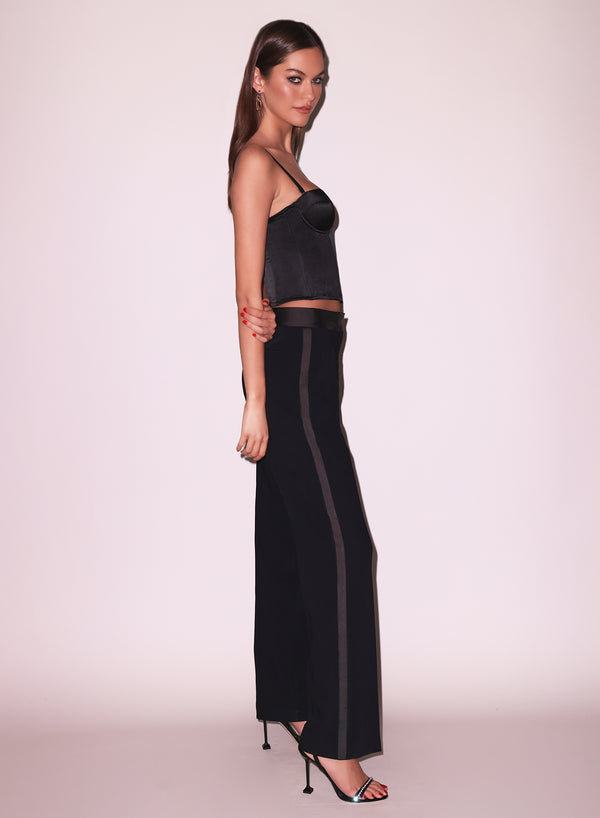 Black - Straight Leg Tux Pant | Fleur du Mal