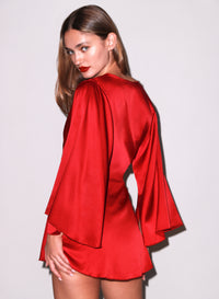 Angel Sleeve Robe in red- Fleur du Mal