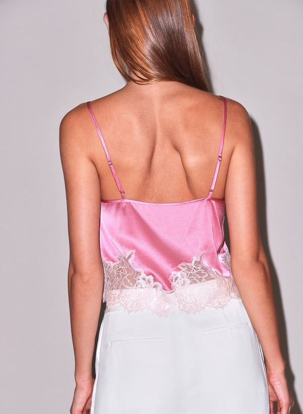 Watermelon - Juliet Lace Silk Cami | Fleur du Mal