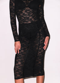Le Stretch Lace Pencil Skirt