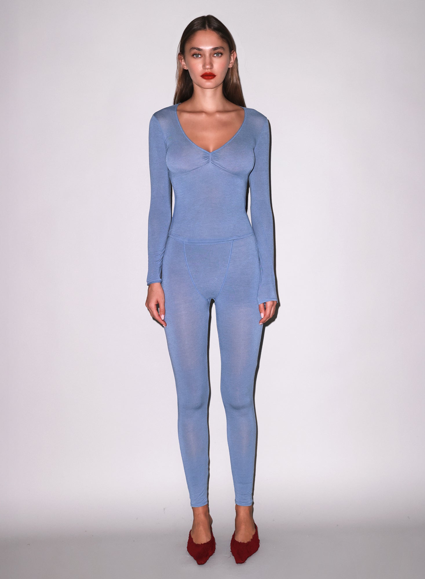 Butter Soft legging-blue-fleur du mal