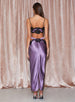 Silk & Lace Cutout Skirt