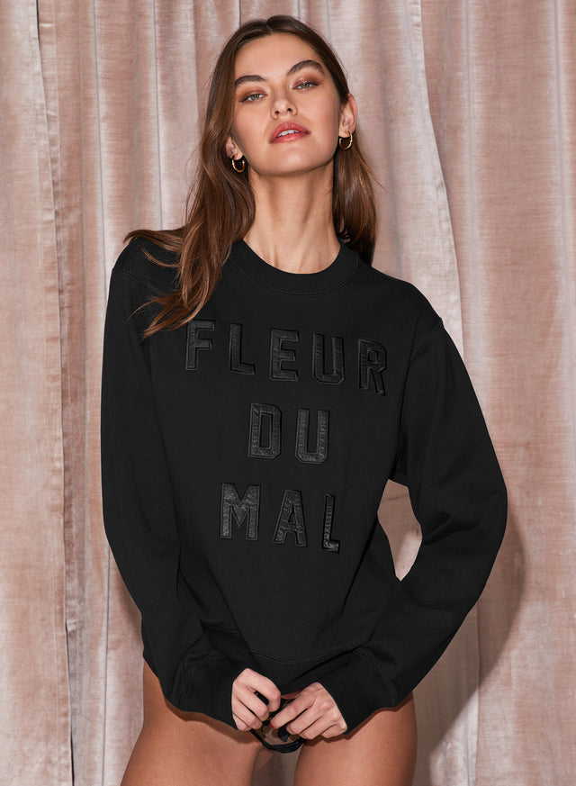 Black - Unisex Logo Sweatshirt | Fleur du Mal