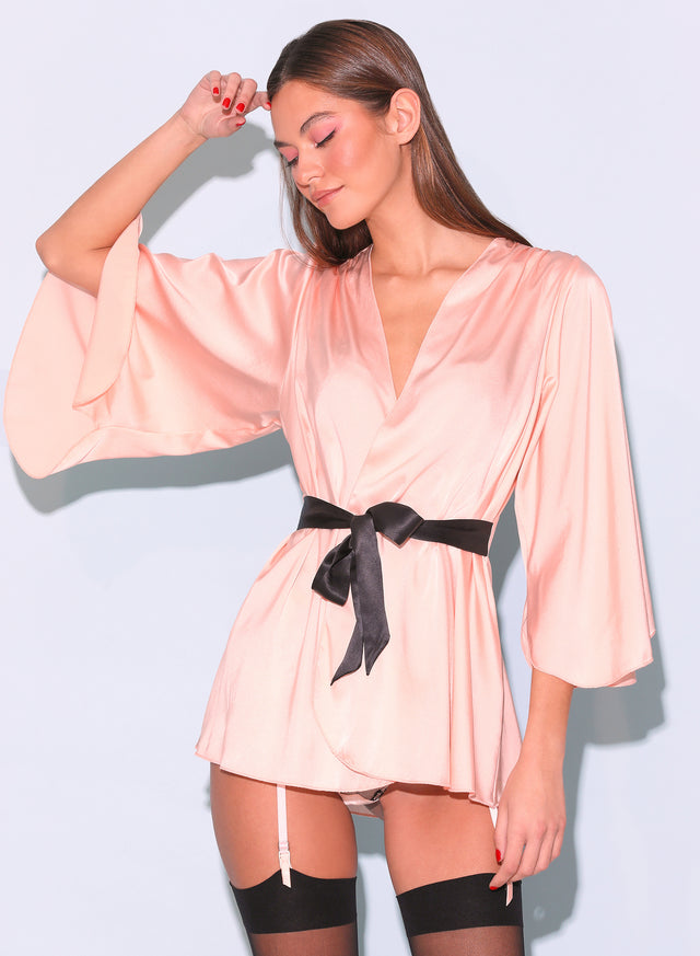 Bleached apricot - Angel Sleeve Robe | Fleur du Mal