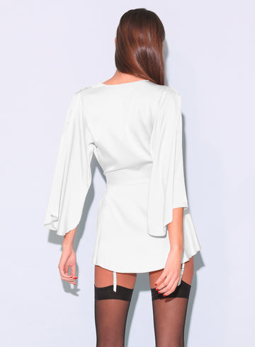 Creme - Angel Sleeve Robe | Fleur du Mal