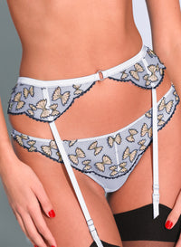 Farfalle Embroidery Garter Belt