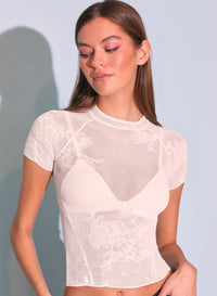 Lace Pointelle Tee