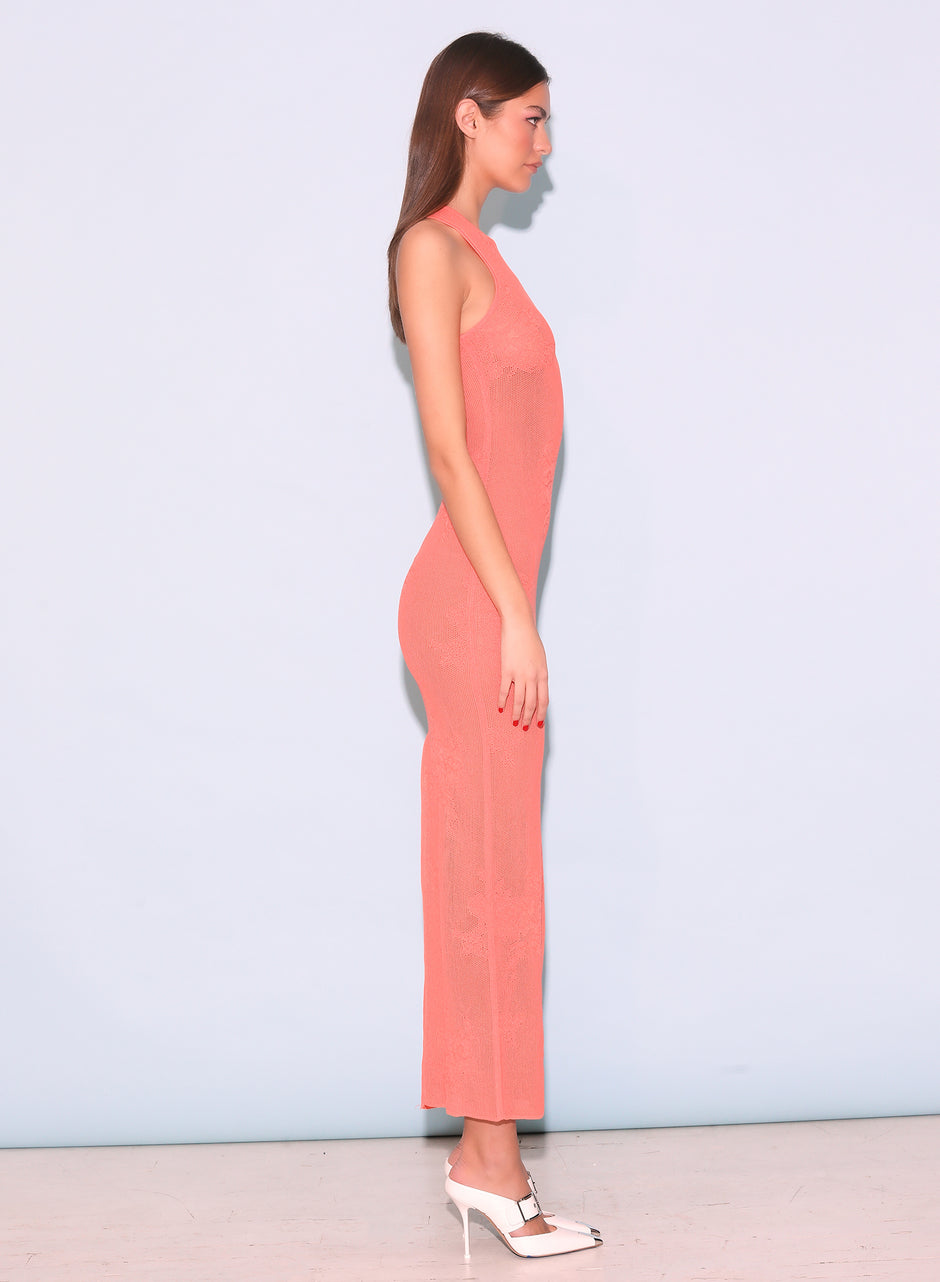 Tangerine - Lace Pointelle Maxi Dress | Fleur du Mal