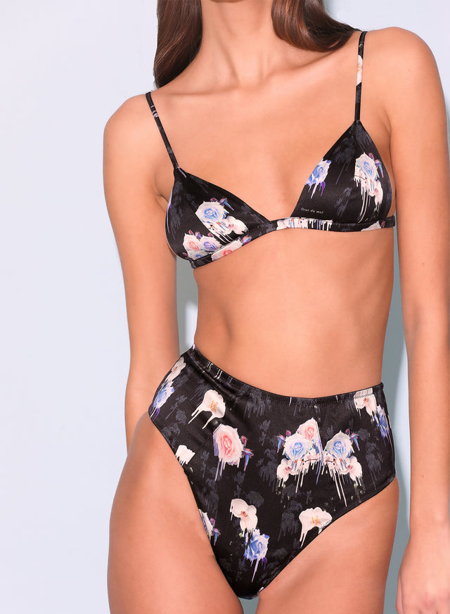 Dripping flowers - Luxe High Waist Panty | Fleur du Mal