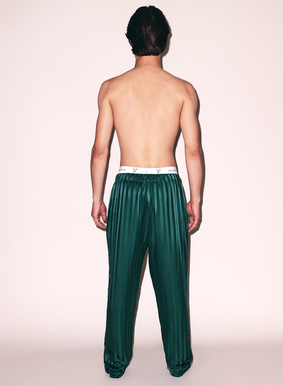 The maker green - Silk Jacquard PJ Pant | Fleur du Mal