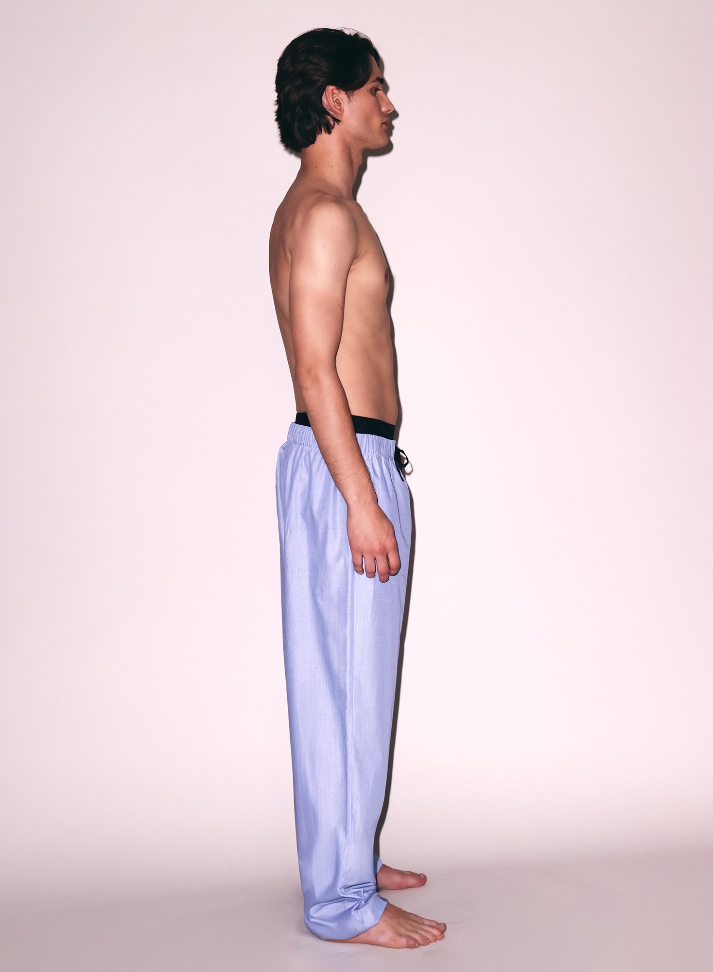 Poplin Mens pjs in blue
