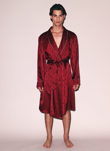 Barolo - Silk Jacquard Robe | Fleur du Mal