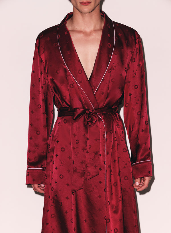 Barolo - Silk Jacquard Robe | Fleur du Mal