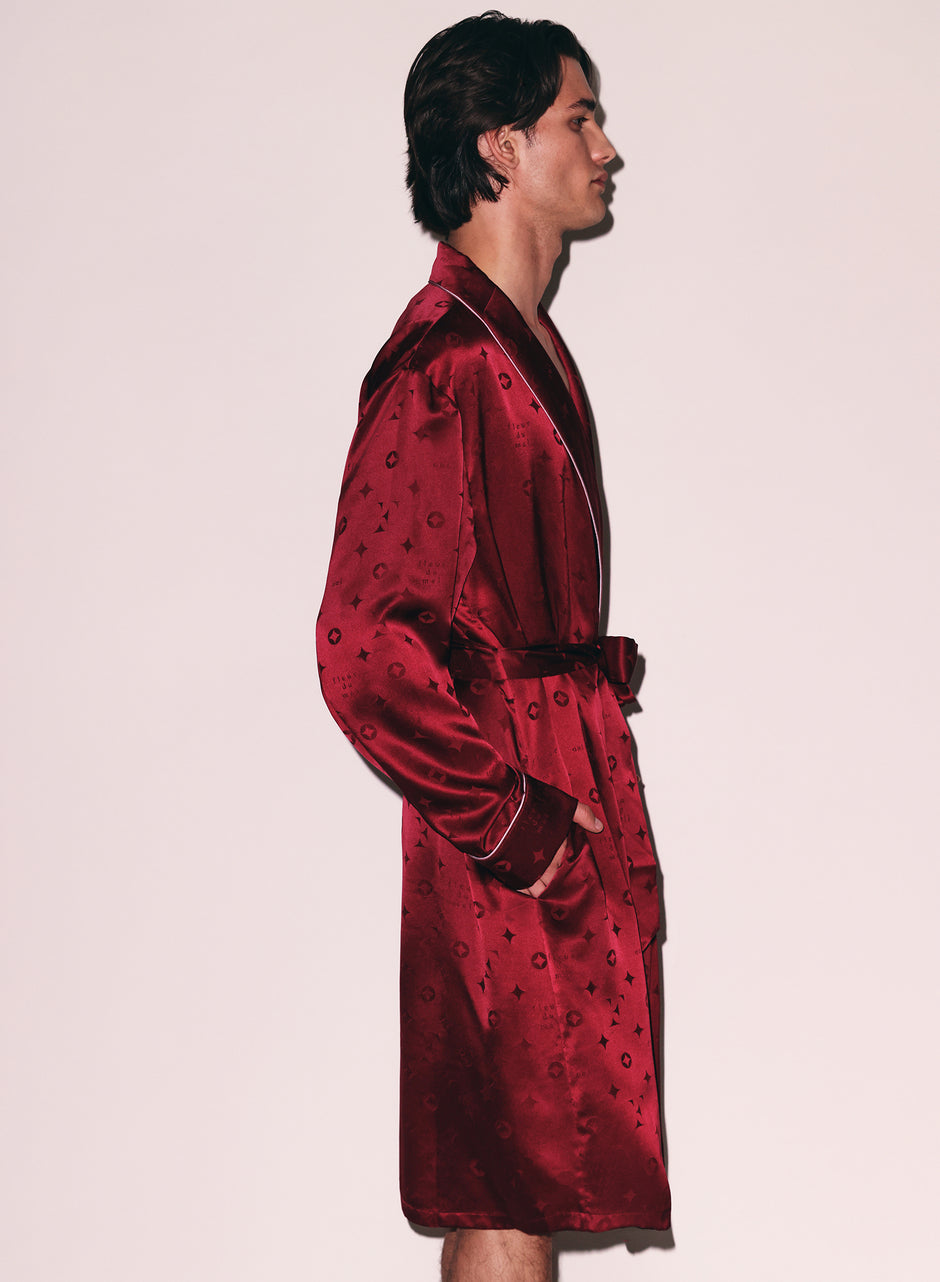 Barolo - Silk Jacquard Robe | Fleur du Mal