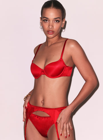 Rouge - Seamless Luxe Balconette Bra | Fleur du Mal