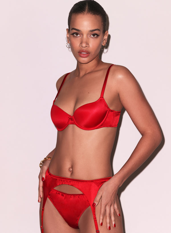 Rouge - Seamless Luxe Balconette Bra | Fleur du Mal