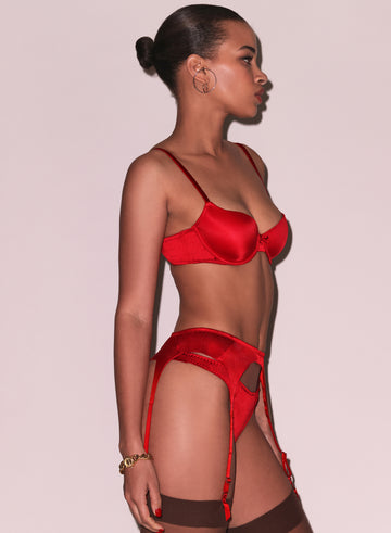 Rouge - Luxe Classic Garter Belt | Fleur du Mal