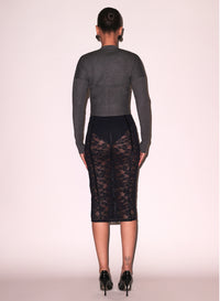 Le Stretch Lace Pencil Skirt