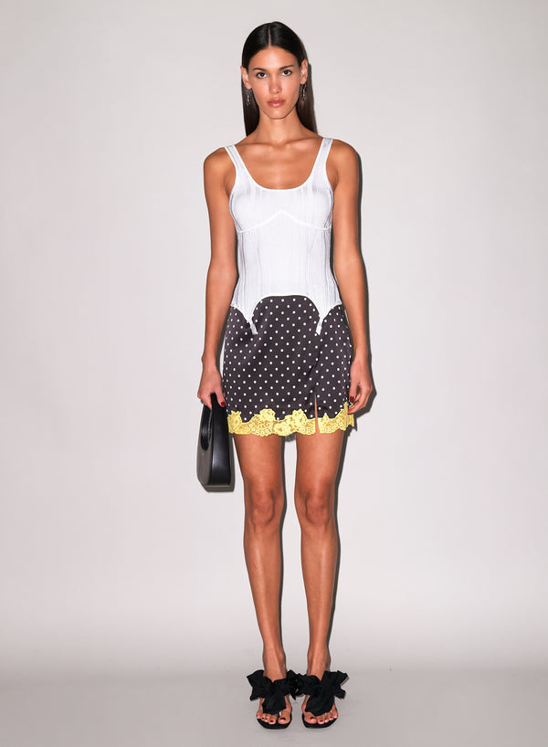 White - Rib Garter Top | Fleur du Mal