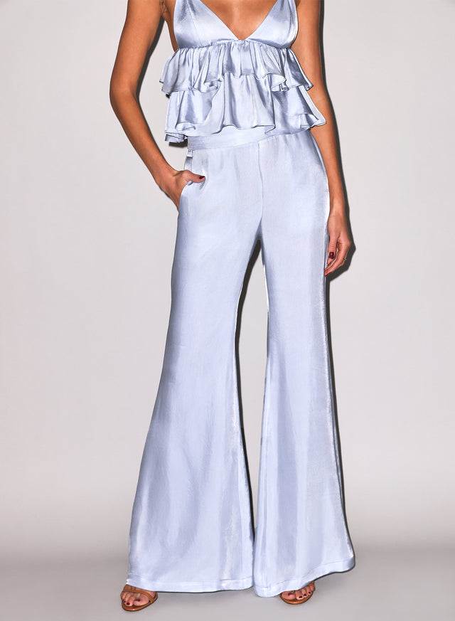 Luxe Twill Flare Pant-Blue-Fleur du Mal