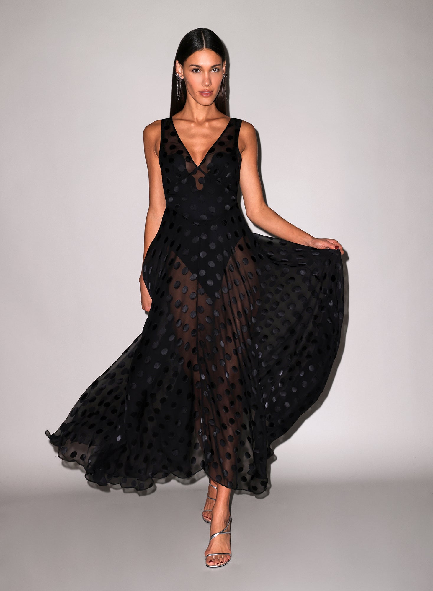Silk Dot Gown