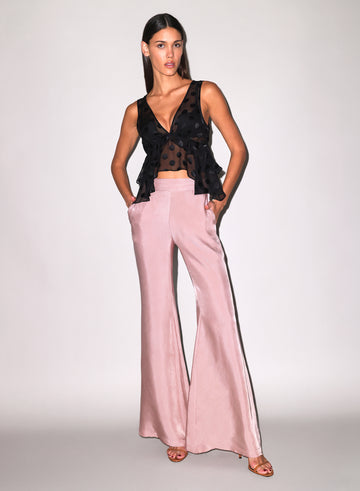 Tan - Luxe Twill Flare Pant | Fleur du Mal