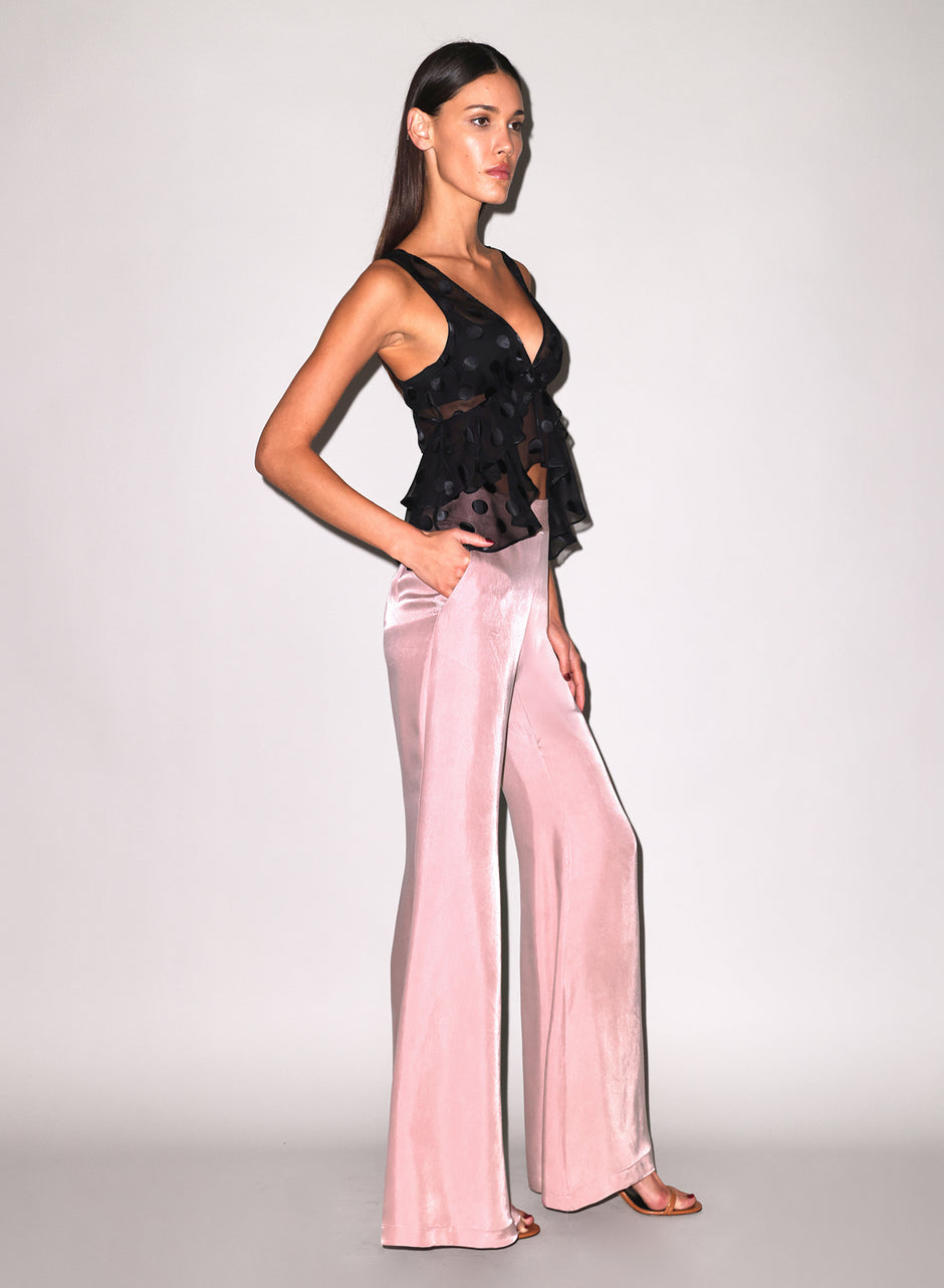 Tan - Luxe Twill Flare Pant | Fleur du Mal