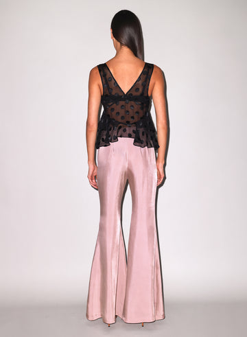 Tan - Luxe Twill Flare Pant | Fleur du Mal