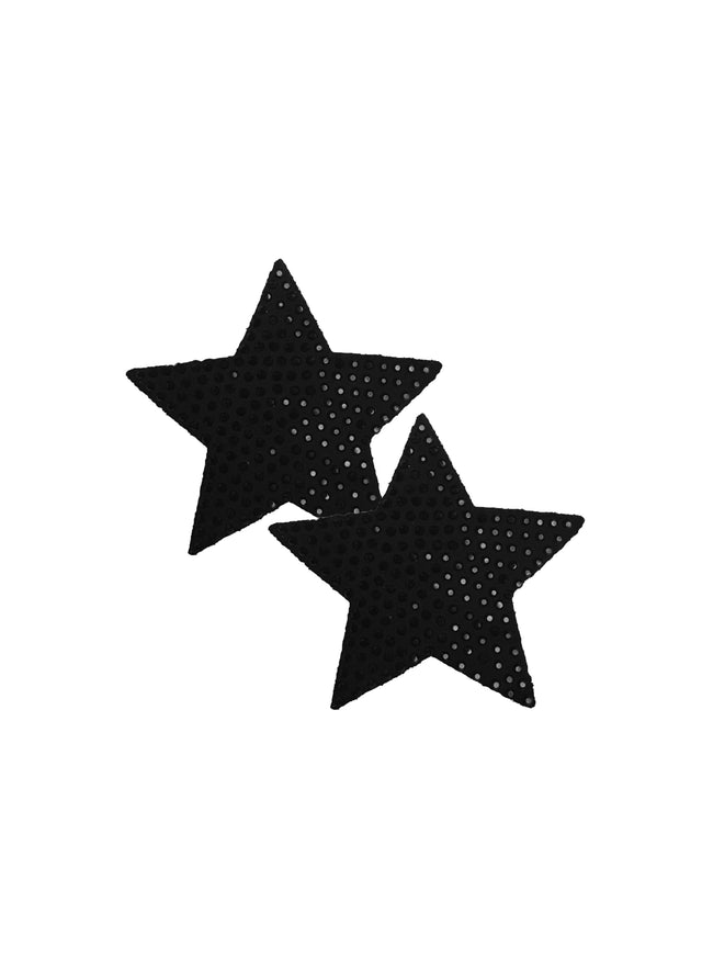 Black - Crystal Star Reusable Nipple Pasties | Fleur du Mal